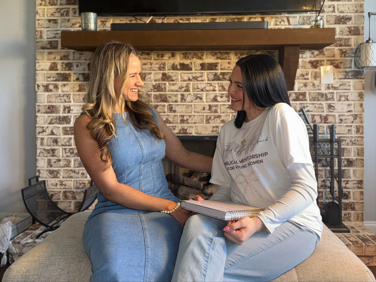 mentor and mentee - God united us for mentorship! Two girls using More Precious Than Pearls to disciple together!